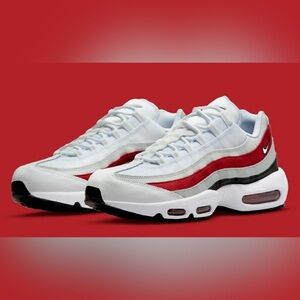 Nike Air Max 95 Essential Black White Varsity Red Grey DQ3430-001 Men's New